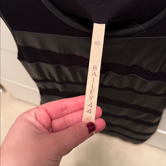 Bailey 44 Cotton and Faux Leather Mini Dress - Picture 3 of 5